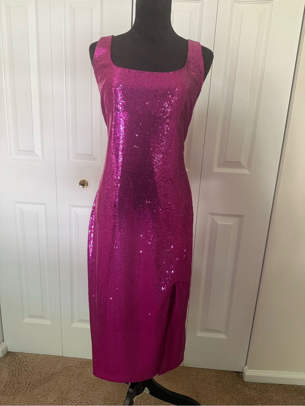 MICHAEL KORS Sequin Slip Dress with Slit - NWT